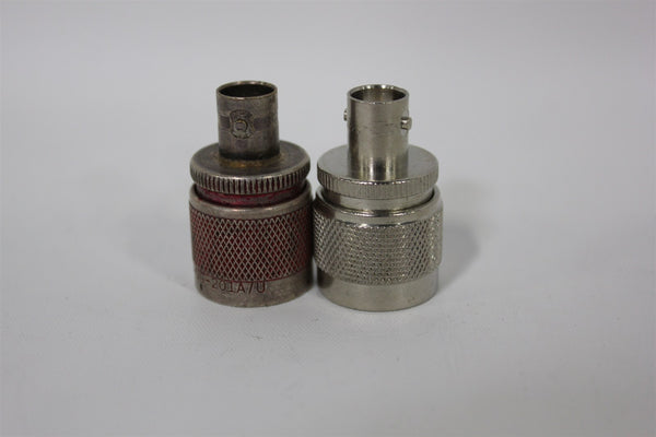 LOT OF 2 WINCHESTER ug-201a/U TYPE N MALE TO BNC JACK ADAPTERS 