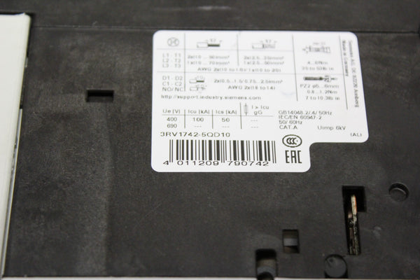 SIEMENS 3RV1742-5QD10 CIRCUIT BREAKER