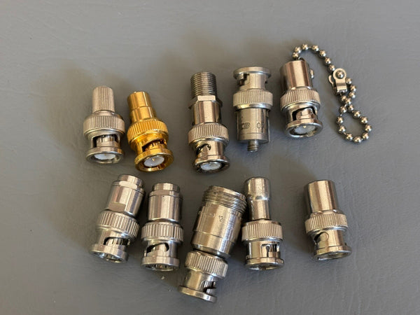 LOT OF 10 TNC Suhner, Pasternack, AMP,  Male Terminator ETC.