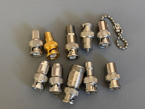 LOT OF 10 TNC Suhner, Pasternack, AMP,  Male Terminator ETC.