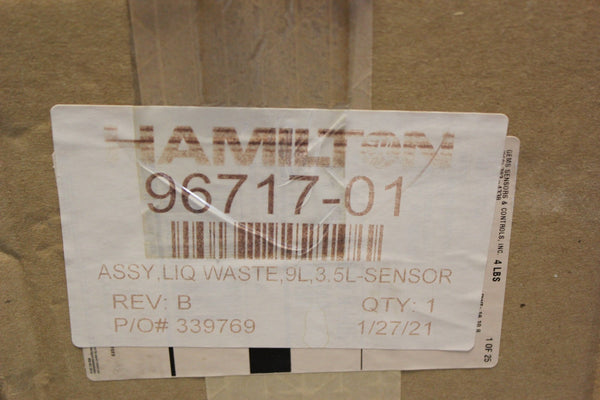 NEW HAMILTON  96717-01 LIQUID WASTE CONTAINER WITH GEMS SENSOR