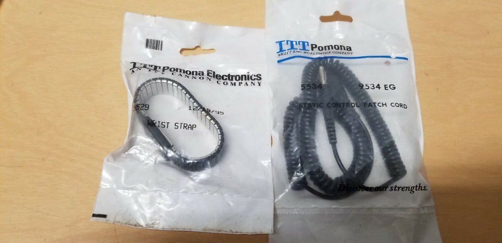 New Pomona Static Control Banana Patch Cord & Wrist Strap 5529 & 5534