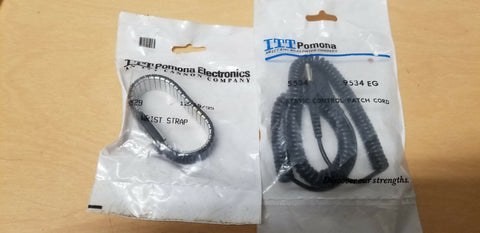 New Pomona Static Control Banana Patch Cord & Wrist Strap 5529 & 5534