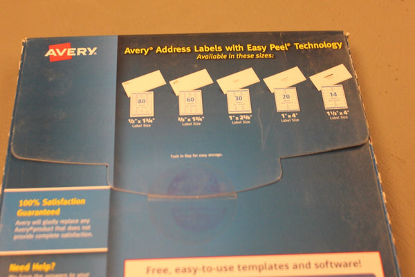 NEW AVERY 5162 EASY PEEL ADDRESS LABELS 100X SHEETS
