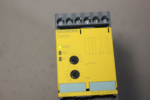 SIEMENS SIRIUS SAFE STANDSTILL MONITOR SAFETY RELAY 3TK2810-0BA01