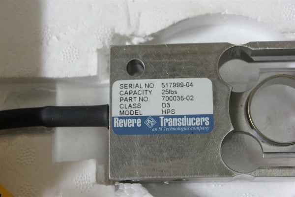NEW REVERE TRANSDUCERS LOAD CELL HPS-25lb-D3-10P5