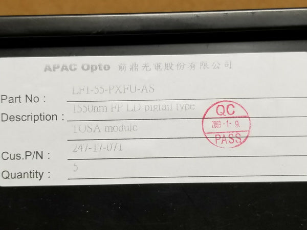 New Apac Opto 1550nm Pigtail Laser Diode FP LD TOSA LF1-55-PXFU-AS InGaAsP