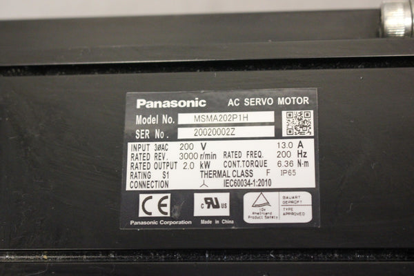 PANASONIC MSMA202P1H AC SERVO MOTOR
