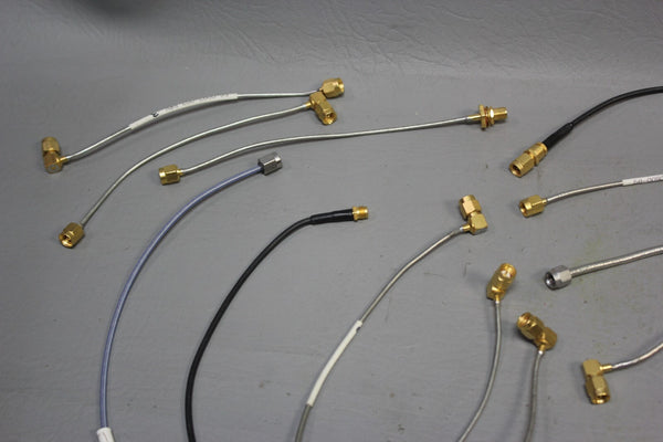 LOT OF 34 MISC. RF MICROWAVE CABLES