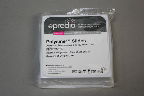 NEW PACK OF 72 EPREDIA POLYSINE MICROSCOPE SLIDE 25x75x1mm P4981-001