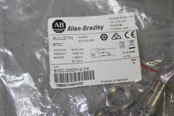 NEW ALLEN BRADLEY PROXIMITY SWITCH 872C-D3CP12-D4 SER. E