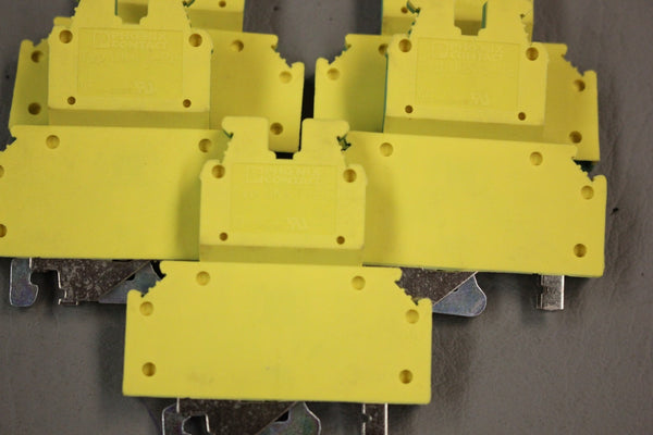 LOT OF 5 NEW PHOENIX CONTACT UKK 5-PE  GROUND TERMINALS