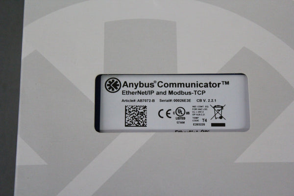 NEW ANYBUS ETHERNET/IP & MODBUS-TCP COMMUNICATOR AB7072-B # 1