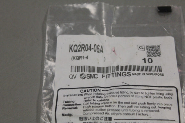 SMC FITTINGS SET OF 10 KQ2R04-06A