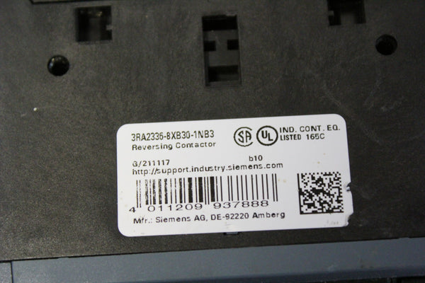 Siemens 3RA2336-8XB30-1NB3 Reversing Contactor Assembly