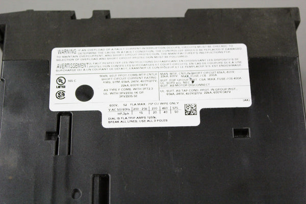 SIEMENS SIRIUS CONTACTOR MOTOR STARTER 3RV2031-4WA10