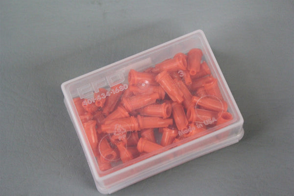 NEW PACK OF 50 NORDSON EFD TIP CAP SAFETYLOK ORANGE 7017976