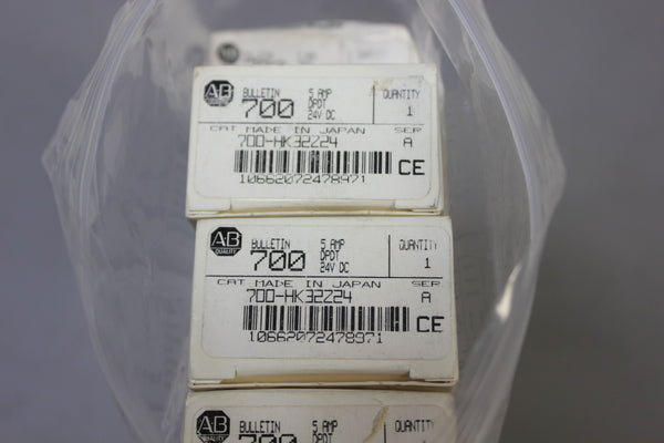 LOT OF 19 NEW ALLEN BRADLEY CONTROL RELAYS 700-HK32Z24