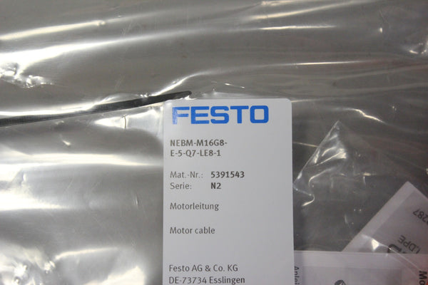 NEW FESTO  SERVO MOTOR CABLE  P/N: 5391543