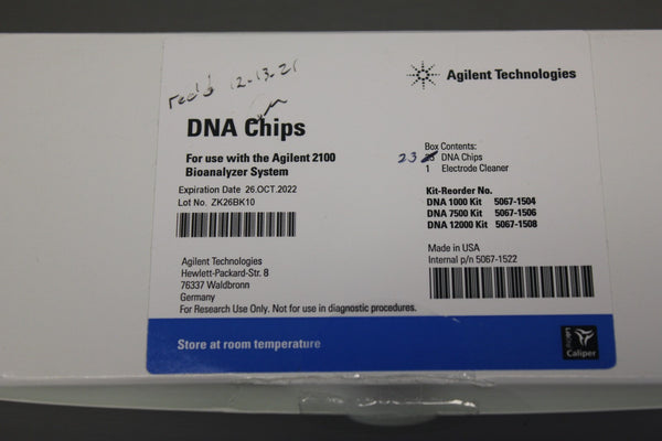 NEW BOX OF 23 AGILENT DNA CHIPS FOR 2100 BIOANALYZER 5067-1522