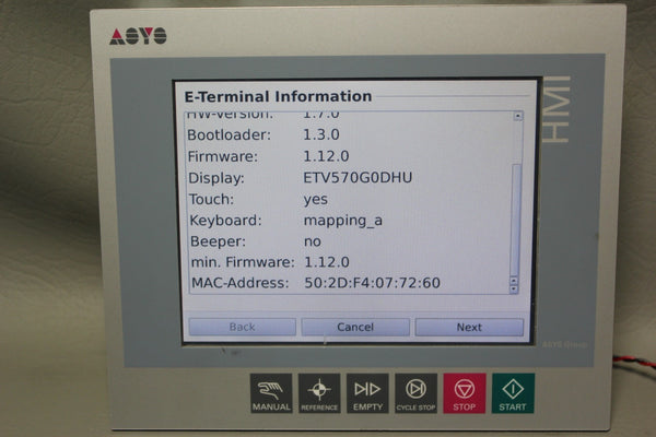 ASYS/BERGHOF HMI OPERATOR PANEL  AOPT 570 #2