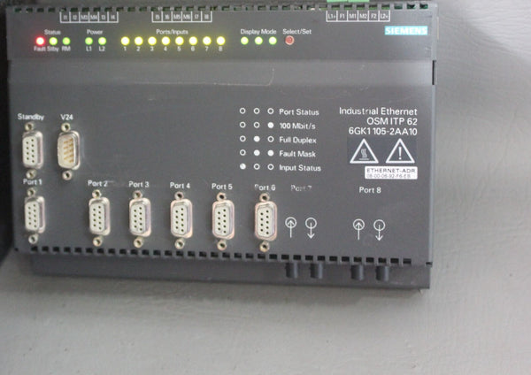 SIEMENS SIMATIC NET INDUSTRIAL ETHERNET OSM ITP62 MODULE 6GK1105-2AA10