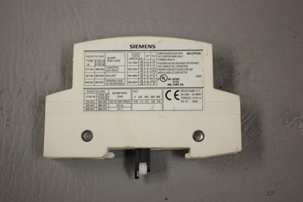 SIEMENS LIGHTING CONTACTOR 49LCPP2A