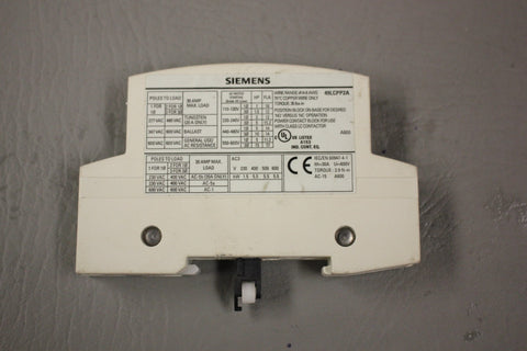 SIEMENS LIGHTING CONTACTOR 49LCPP2A