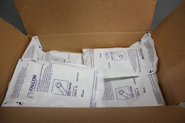 NEW CASE OF 425 FALCON 14mL POLYSTYRENE ROUND BOTTOM TEST TUBE 17x100mm 352059