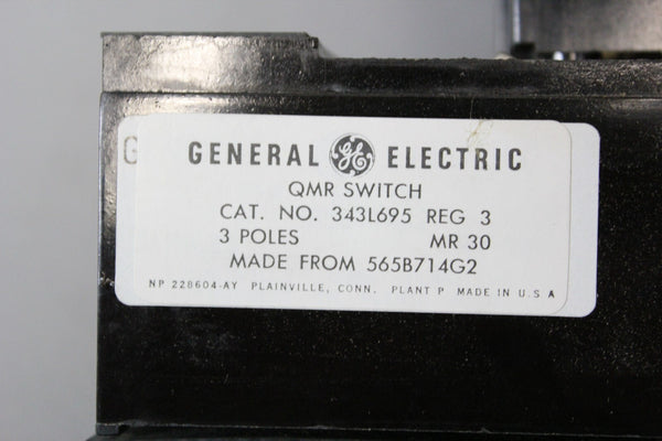 NEW GENERAL ELECTRIC QMR SWITCH 343L695 343L695REG3
