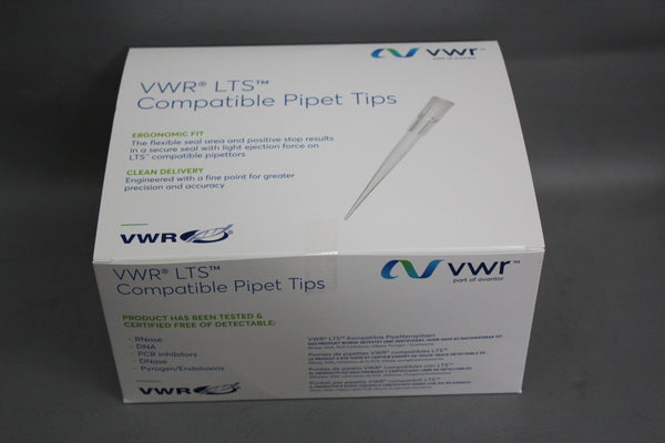 NEW BOX OF 960 VWR 20ul LOW RETENTION RACKED LTS COMPATIBLE PIPET TIPS 76323-936