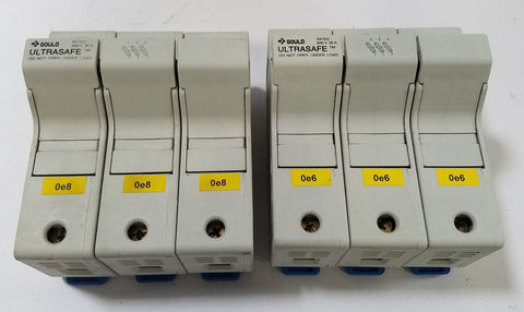 3 GOULD FUSE HOLDERS US3J3 ULTRASAFE 600V