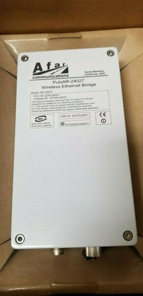 NEW AFAR COMM SPREAD SPECTRUM WIRELESS ETHERNET RADIO BRIDGE PULSAR-24027
