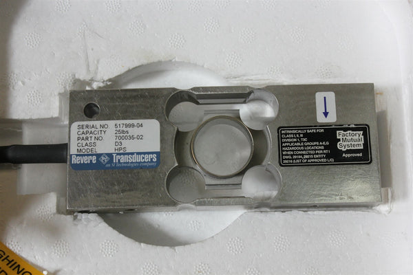 NEW REVERE TRANSDUCERS LOAD CELL HPS-25lb-D3-10P5