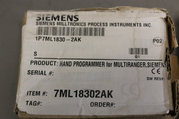 NEW SIEMENS MILLTRONICS MULTIRANGER HAND PROGRAMMER 7ML1830-2AK