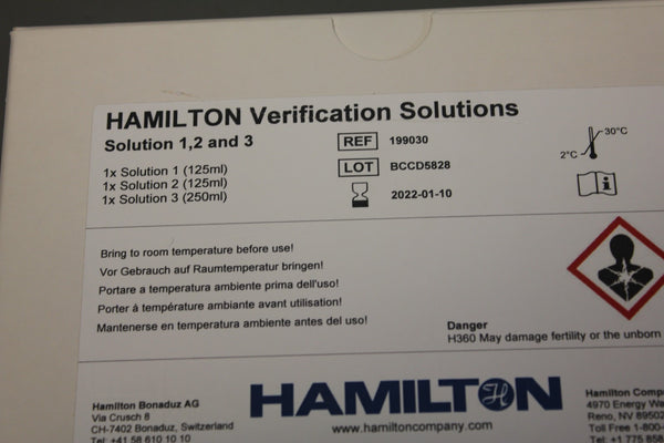 NEW HAMILTON VERIFICATION SOLUTIONS 1, 2 & 3 REF: 199030 EXP 2022-01-10