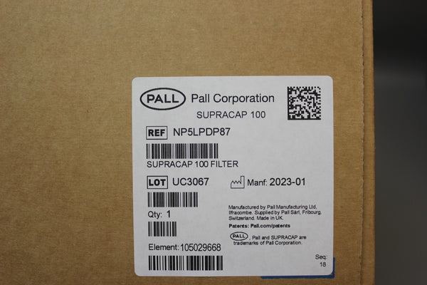 NEW PALL KLEENPAK NOVA CAPSULE SUPRACAP 100 FILTER NP5LPDP87