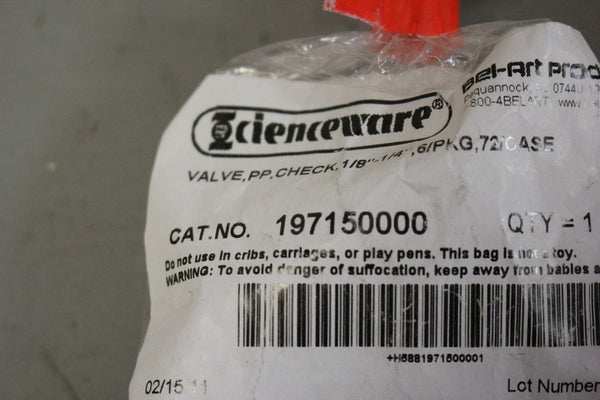 NEW SCIENCEWARE VALVES 6 PACK 197150000 1/8-1/4
