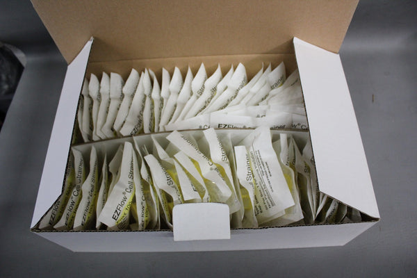 CASE OF 50 NEW FOXX EZFLOW CELL STRAINER 100uM NYLON 410-0003-OEM