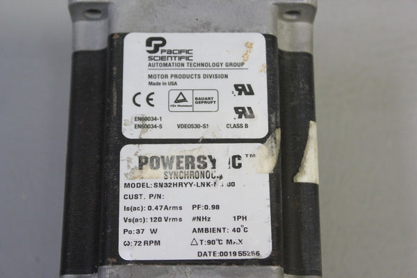 PACIFIC SCIENTIFIC SYNCHRONOUS STEPPER MOTOR SN32HRYY-LNK-NS-00