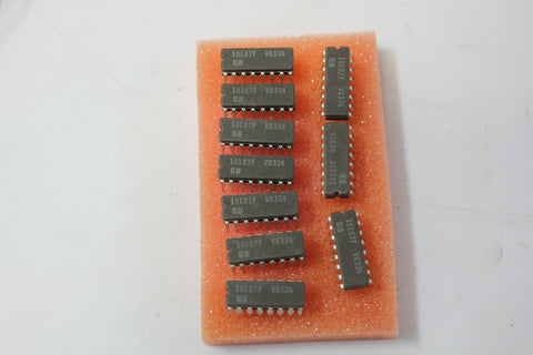 10 Signetics 10107F IC 16 Pin DIP Ceramic