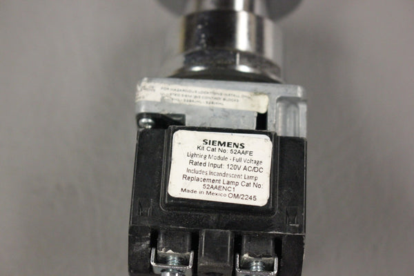 SIEMENS 52PP3E3U 52BJK 52AAFE GREEN OIL TIGHT PUSHBUTTON