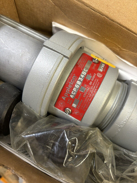 NEW Appleton ACP6034BC 60 Amp 600V 4 Pole 3 Wire Powertite Series