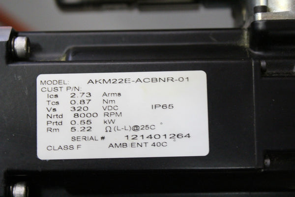 KOLLMORGEN SERVO MOTOR WITH MICRON GEAR HEAD AKM22E-ACBNR-01