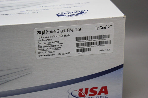 960 TIPONE 20UL PROFILE GRAD FILTER TIPS STERILE 1183-1810