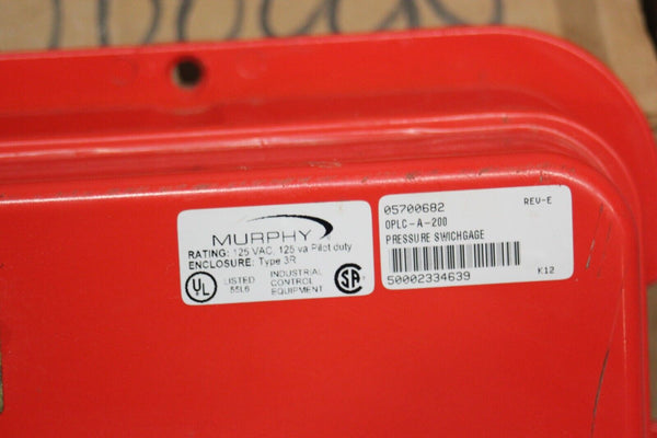 MURPHY PRESSURE SWITCH GAGE   OPLC-A-200  05700682