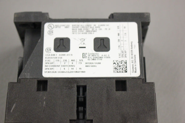 SIEMENS SIRIUS CONTACTOR 3RT2024-1AV60