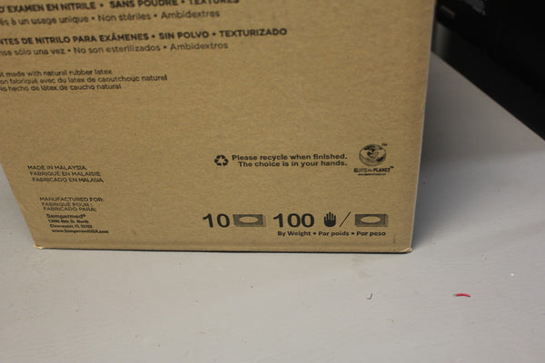 NEW BOX OF 1000 STARMED SELECT NITRILE EXAMINATION GLOVES POWDER FREE SMNS102  S