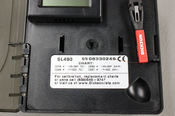 DICKSON CALIBRATION TEMPERATURE CHART RECORDER SL490
