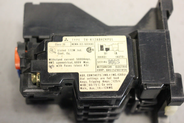 MITSUBISHI TH-KT2ABHZKPUL SOLID STATE OVERLOAD RELAY